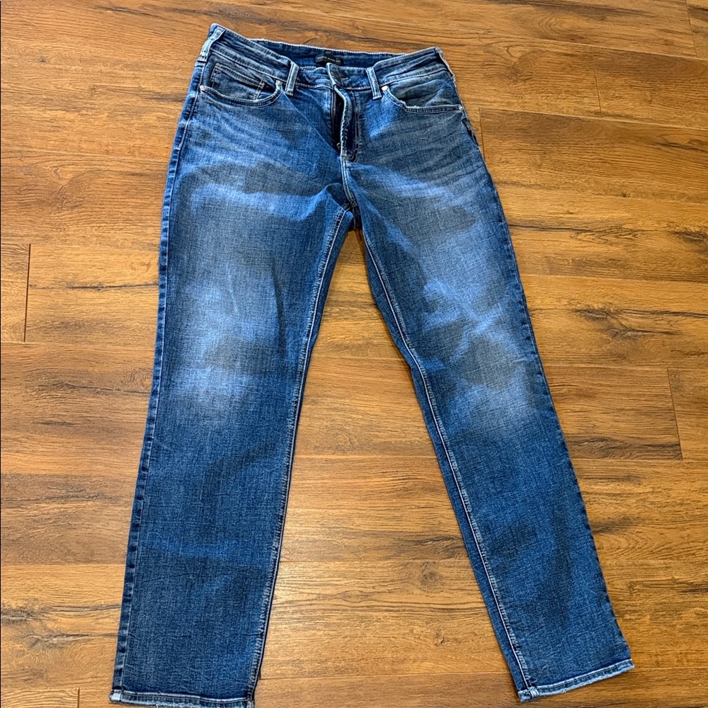 Men’s Silver Jeans Co. 33x32 Dark Blue Denim Jeans Eddie-Never Worn